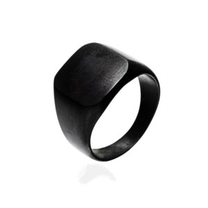 טבעת חותם שחורה