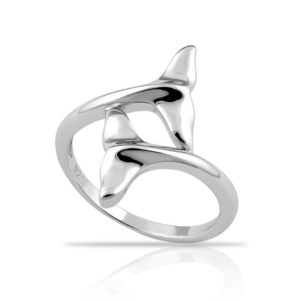 טבעת סנפיר דולפין מכסף 925 טהור