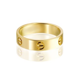 טבעת אהבה Stainless Steel ציפוי צבע זהב