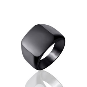 טבעת מבריקה שחורה