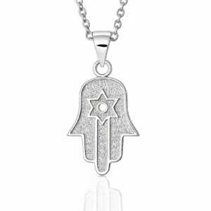 שרשרת חמסה עם מגן דוד לגבר