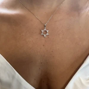 שרשרת מגן דוד מכסף 925 לאישה