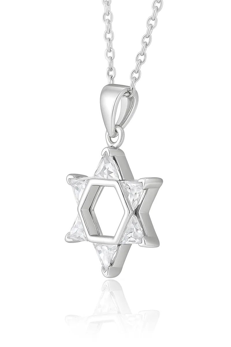 שרשרת מגן דוד מכסף אמיתי