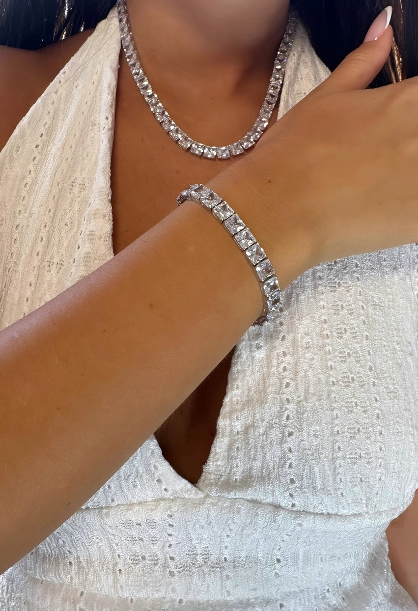 צמיד טניס רויאל מרובע