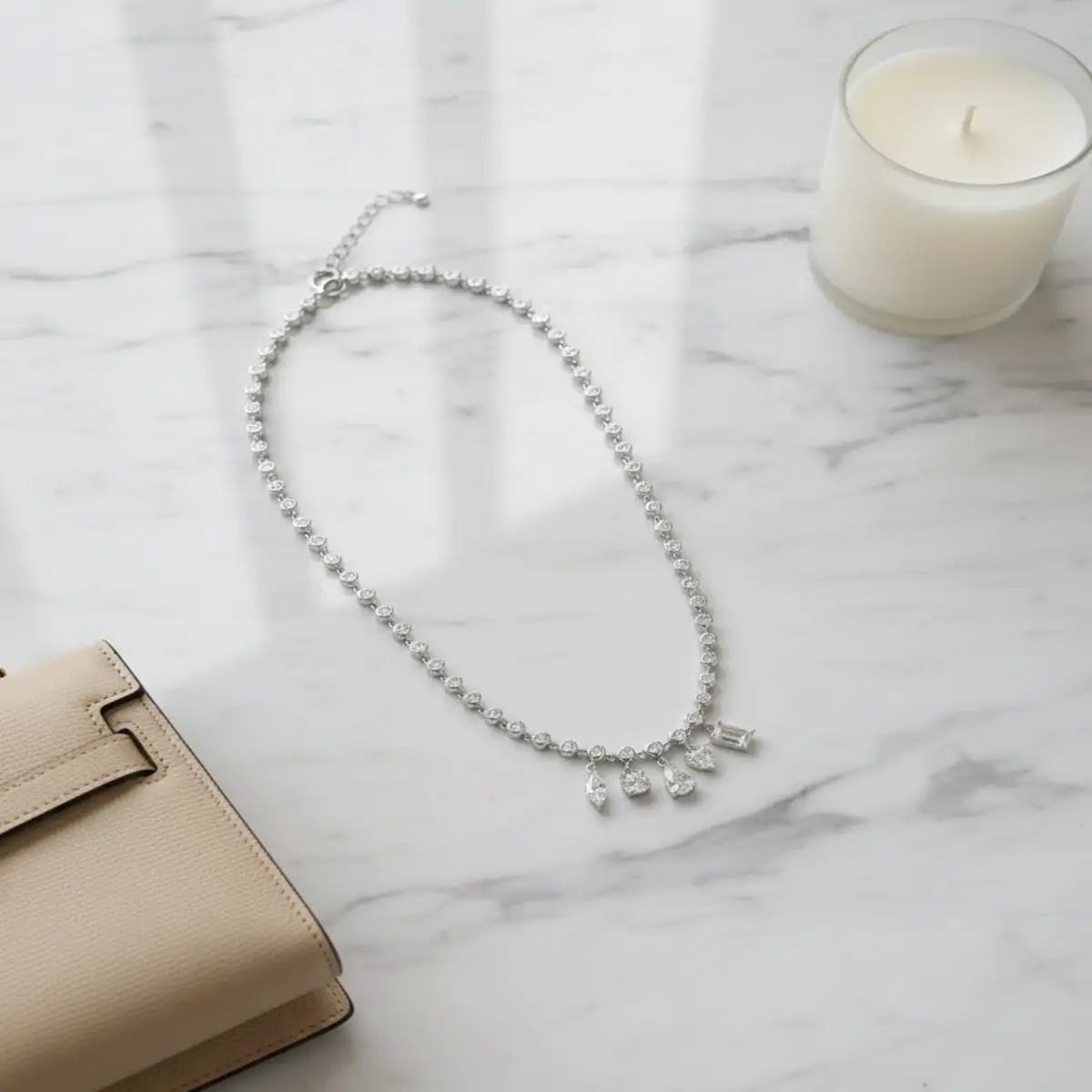 קולר טניס עם אלמנט מתחלף - בוטיק 925