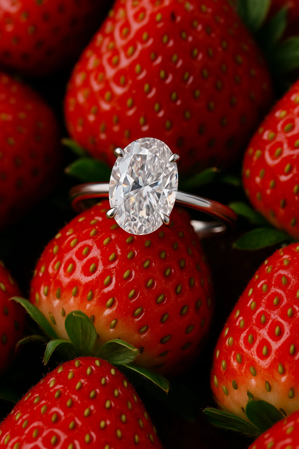 טבעת אובלית מכסף