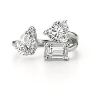 טבעת טריו דיאמונד פתוחה