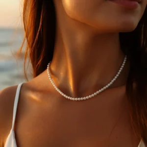 שרשרת חרוזי צדפים עדינה