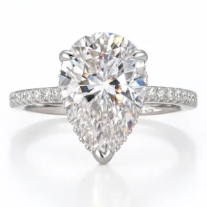 טבעת טיפה יוקרתית משובצת