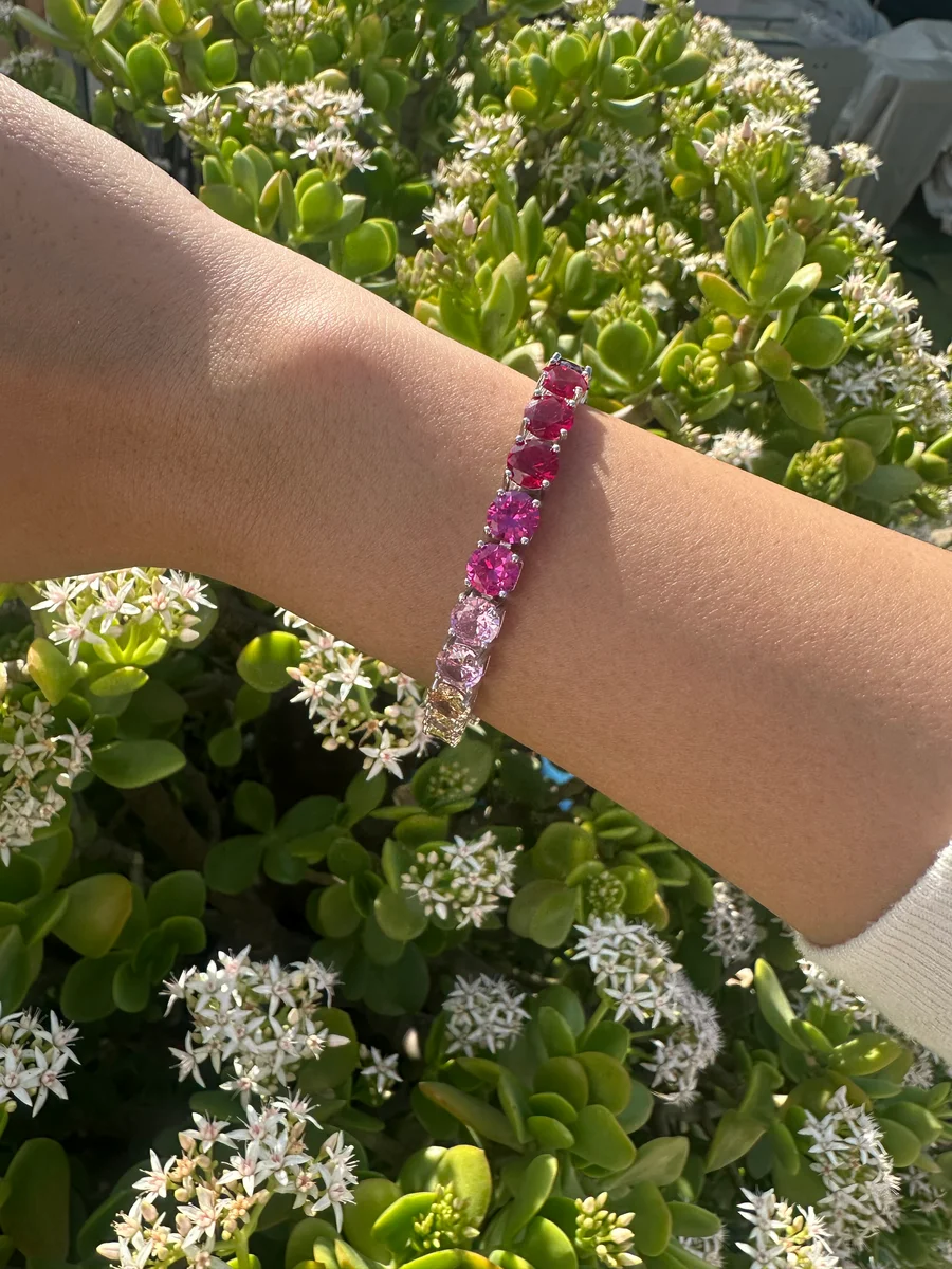 צמיד טניס צבעוני גדול רויאל