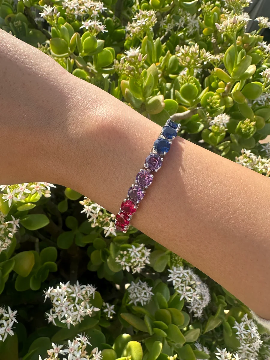 צמיד טניס ריינבואו מכסף (1)