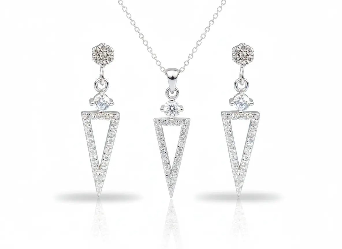 סט משולים נופלים מכסף אמיתי